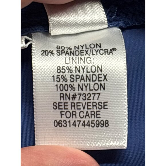 Croft & Barrow Womens 22W Tummy Slimmer Skirted Bottom Swimwear Blue New - Picture 7 of 8